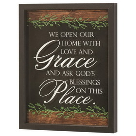 Dicksons FRMWDBL-1114-43 Framed Wall Art We Open Our Home 11X14