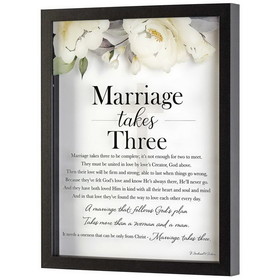 Dicksons FRMWDBL-1114-54 Framed Wall Art Marriage Takes 3 Floral