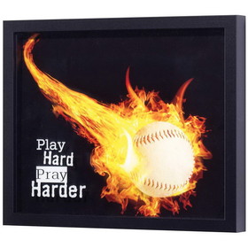 Dicksons FRMWDBL-1411-58 Framed Wall Art Baseball Play Hard Pray