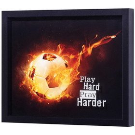 Dicksons FRMWDBL-1411-61 Framed Wall Art Soccer Play Hard Pray
