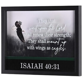 Dicksons FRMWDBL-1411-68 Framed Wall Art Eagle Isaiah 40:31 14X11