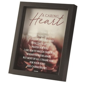 Dicksons FRMWDBL-810-11 Wall DaCor A Caring Heart Wood Glass