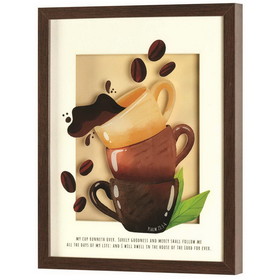 Dicksons FRMWDWAL-1114-9 Framed Wall Art Cup Runneth Over 11X14