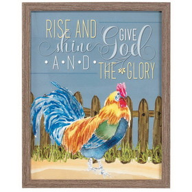 Dicksons FRMWDWG-1114-61 Framed Wall Art Rise And Shine 11X14