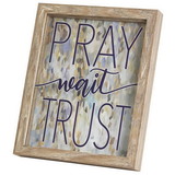 Dicksons FRMWDWG-810-77 Framed Wall Art Pray Wait Trust