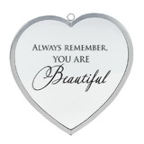 Dicksons HMW-08-17C Heart Mirror Remember Beautiful Small