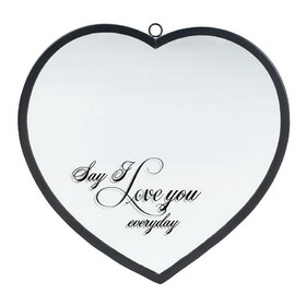 Dicksons HMW-10-06BK Heart Mirror Say I Love You Med Black