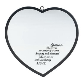 Dicksons HMW-10-10BK Heart Mirror Carried To Heaven Med Black