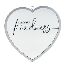 Dicksons HMW-10-11C Heart Mirror Choose Kindness Med Silver