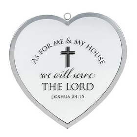 Dicksons HMW-10-15C Heart Mirror As For Me&My Josh 24:15 Med