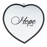 Dicksons HMW-10-17SBK Heart Mirror Hope 1 Cor. 13:13 Med Black