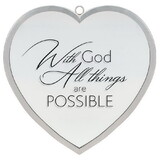 Dicksons HMW-12-08SC Heart Mirror With God All Large Silver