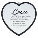 Dicksons HMW-12-17SBK Heart Mirror Grace Eph. 2:8-9 Lrg Black