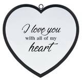 Dicksons HMW-12-19BK Heart Mirror I Love You With Large Black