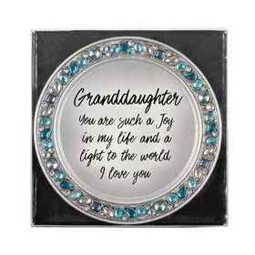 Dicksons JCT113T Granddaughter Teal Jeweled Coaster Set