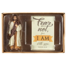 Dicksons JESUSFIG-113 Jesus Fig/Crd Fear Not For I Am Rsn 3"