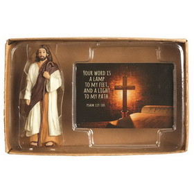 Dicksons JESUSFIG-120 Jesus Fig/Crd Your Word Is A Lamp Rsn 3"