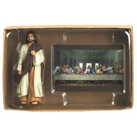 Dicksons JESUSFIG-139 Jesus Figurine With The Last Supper Card