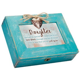 Dicksons L42T Music Box Locket Teal Daughter You Are