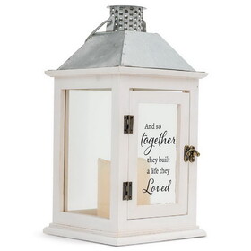 Dicksons LTN236W Lantern Together They Built Small White