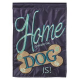 Dicksons M001043 Flag Home Is Where The Dog Burlap 29X42