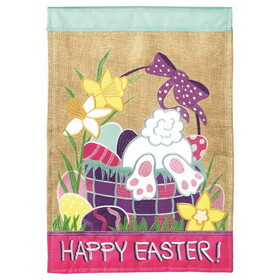 Dicksons M001140 Flag Happy Easter Burlap Polyester 29X42