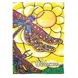 Dicksons M001298 Flag Dragonflies Welcome Polyester 29X42