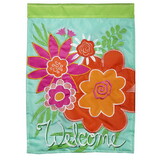 Dicksons M001309 Flag Welcome Summer Floral 29X42