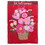Dicksons M001328 Flag Heart Flower Basket Burlap 29X42