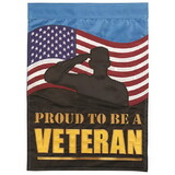 Dicksons M001432 Flag Proud To Be A Veteran Salute 29X42