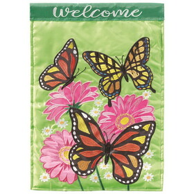 Dicksons M001531 Flag Butterflies And Flowers 29X42