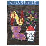 Dicksons M001597 Flag Welcome To Nola Polyester 29X42