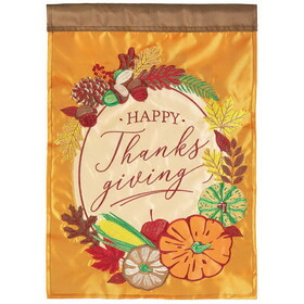 Dicksons M001642 Flag Happy Thanksgiving Polyester 29X42