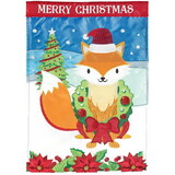 Dicksons M001648 Flag Merry Christmas Fox Polyester 29X42