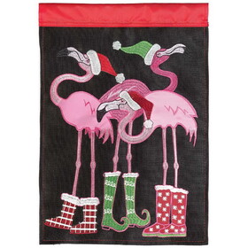 Dicksons M001649 Flag Christmas Flamingos Boots 29X42