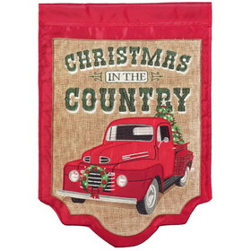 Dicksons M001652 Flag Truck Christmas In Country 29X42
