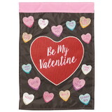 Dicksons M001721 Flag Candy Hearts Burlap Polyester 29X42