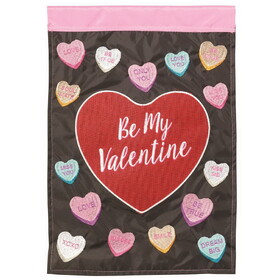 Dicksons M001721 Flag Candy Hearts Burlap Polyester 29X42