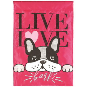 Dicksons M001755 Flag Live Love Bark Polyester 29X42