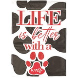 Dicksons M001756 Flag Life Is Better With A Dog 29X42