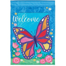 Dicksons M001768 Flag Butterfly Welcome 29X42