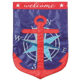 Dicksons M001776 Flag Welcome Anchor Shaped 29X42