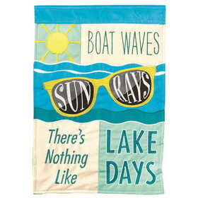 Dicksons M001780 Flag Boat Waves Sun Rays Polyester 29X42