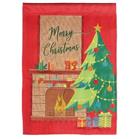 Dicksons M001861 Flag Tree Merrychristmas Polyester 29X42