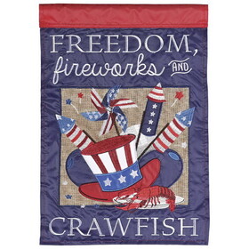Dicksons M001903 Flag Freedom Fireworks Crawfish 29X42