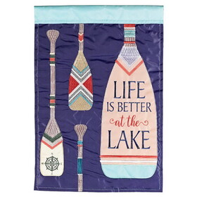 Dicksons M001920 Flag Life Is Better At The Lake 29X42