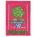 Dicksons M010017 Flag Welcome Topiary Polyester 13X18