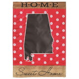 Dicksons M010103 Flag Alabama Home Sweet Burlap 13X18