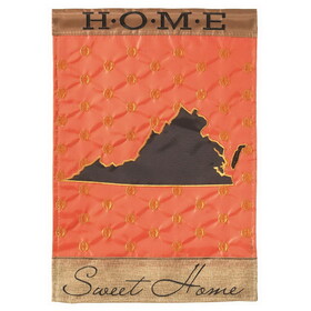 Dicksons M010104 Flag Virginia Home Sweet Burlap 13X18