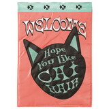 Dicksons M010142 Flag Welcome Cat Hair Polyester 13X18